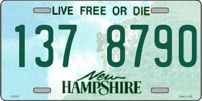 NH license plate 1378790