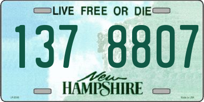 NH license plate 1378807
