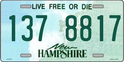NH license plate 1378817