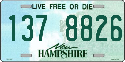 NH license plate 1378826