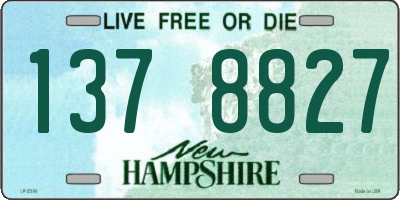 NH license plate 1378827