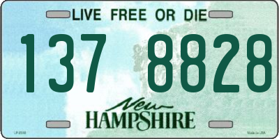 NH license plate 1378828