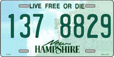 NH license plate 1378829