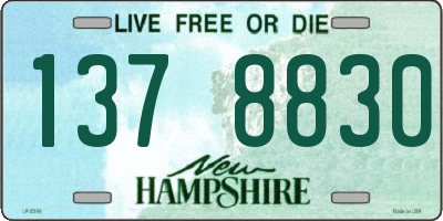 NH license plate 1378830