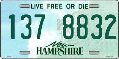 NH license plate 1378832
