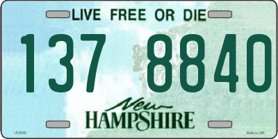 NH license plate 1378840