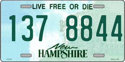 NH license plate 1378844