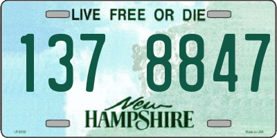 NH license plate 1378847