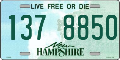 NH license plate 1378850