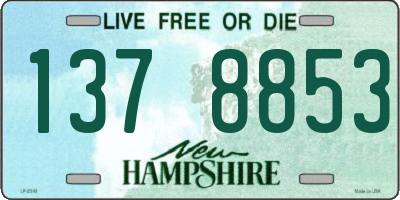 NH license plate 1378853