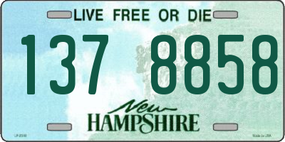 NH license plate 1378858