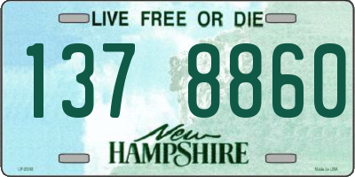 NH license plate 1378860