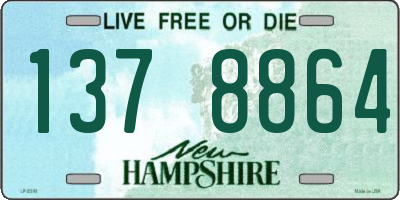 NH license plate 1378864