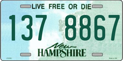 NH license plate 1378867