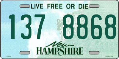 NH license plate 1378868