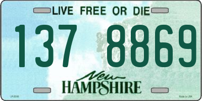 NH license plate 1378869
