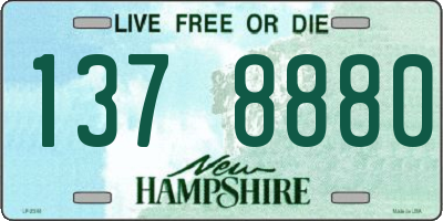 NH license plate 1378880