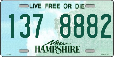 NH license plate 1378882