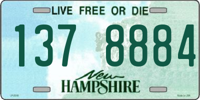 NH license plate 1378884