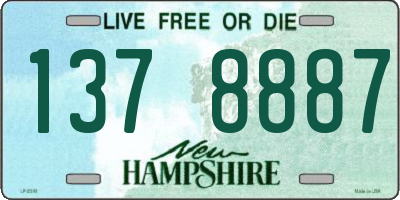 NH license plate 1378887