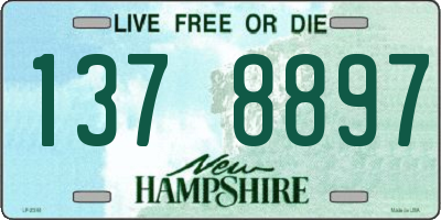 NH license plate 1378897