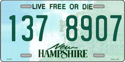 NH license plate 1378907