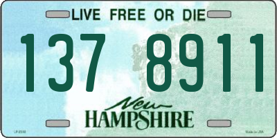 NH license plate 1378911
