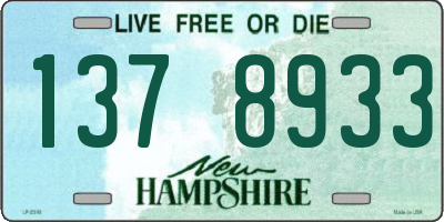 NH license plate 1378933