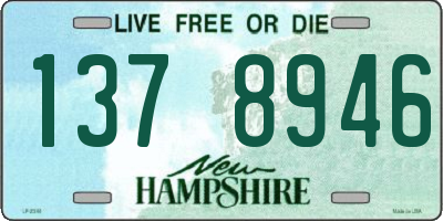 NH license plate 1378946