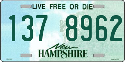NH license plate 1378962