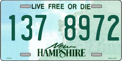 NH license plate 1378972