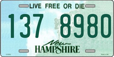NH license plate 1378980