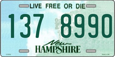 NH license plate 1378990