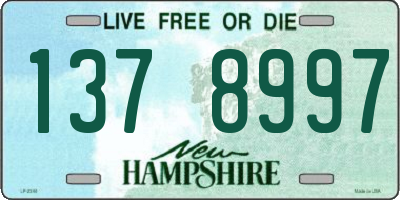 NH license plate 1378997