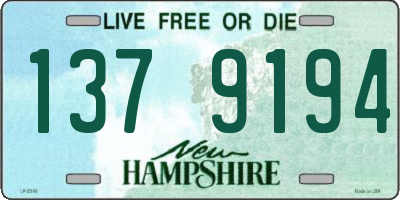 NH license plate 1379194