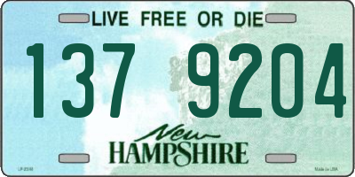 NH license plate 1379204