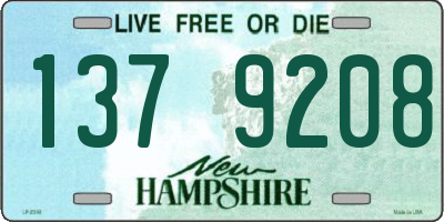 NH license plate 1379208