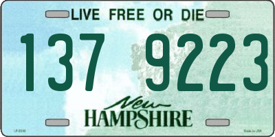 NH license plate 1379223