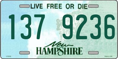 NH license plate 1379236