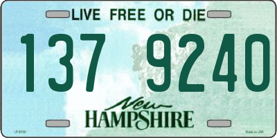 NH license plate 1379240