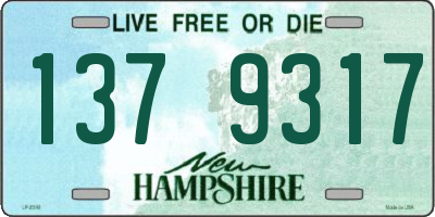 NH license plate 1379317
