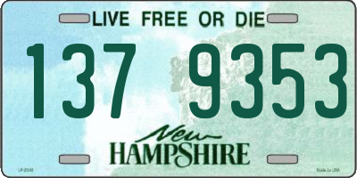 NH license plate 1379353