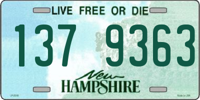 NH license plate 1379363