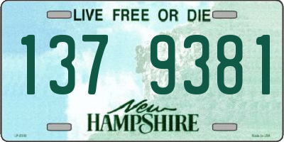 NH license plate 1379381