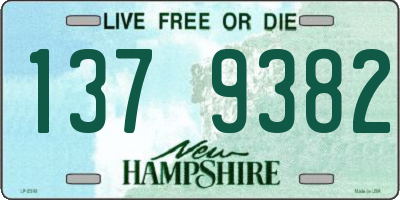 NH license plate 1379382