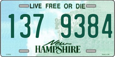 NH license plate 1379384