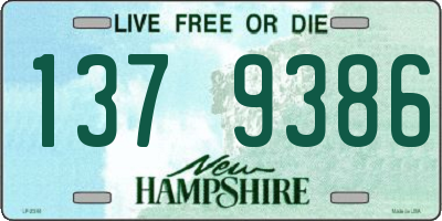NH license plate 1379386