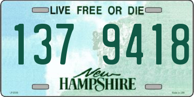 NH license plate 1379418