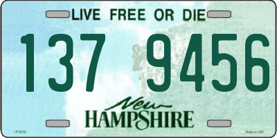 NH license plate 1379456