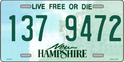NH license plate 1379472